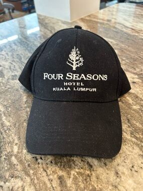 Four Seasons Hotel Kuala Lumpur Black logo Baseball Cap slight wear GUC